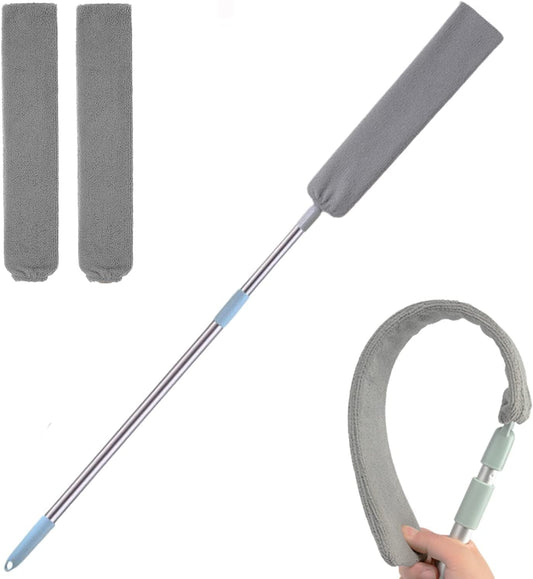 Retractable Gap Dust Cleaner, Gap Dust Brush for Cleaning under Appliances, Microfiber Hand Duster Removable and Washable Gap Cleaning Brush Cleaning Tools for Home Bedroom Kitchen