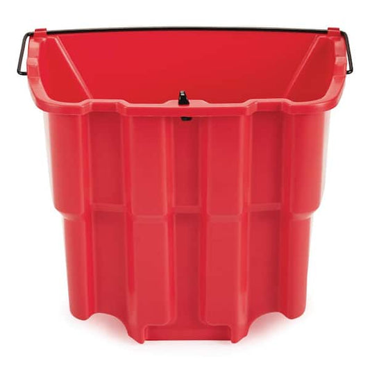 4.5 Gallon Square Mop Bucket Highly Durable Plastic, Red
