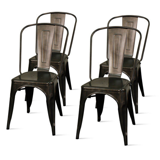 Metropolis Metal Side Chair,Set of 4