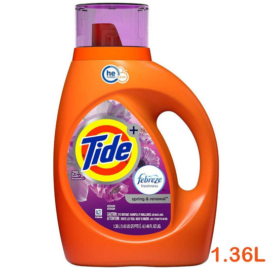 Tide - Laundry Liquid Detergent with Febreze Spring Renewal 1.36L