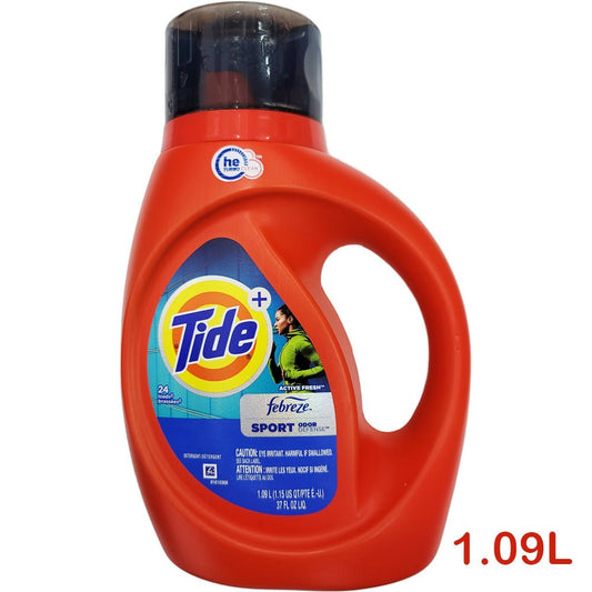 Tide - Liquid Laundry Detergent Febreze Sport Odor Defense Active Fresh 1.09L