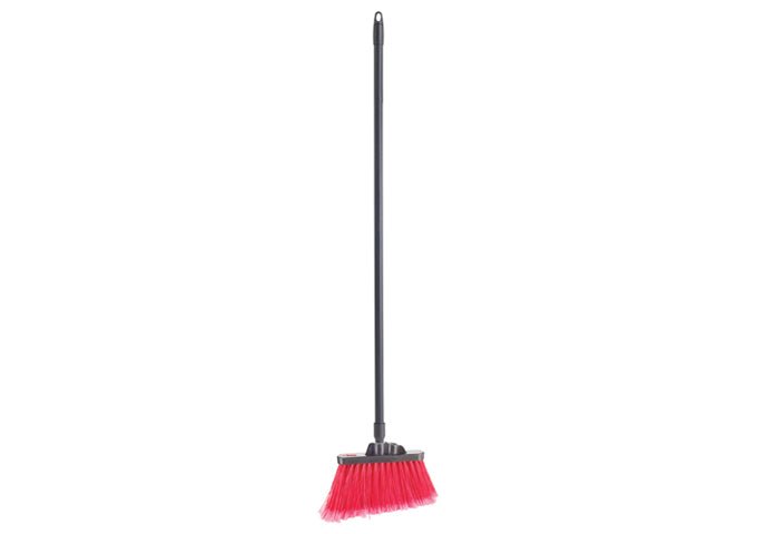 Winco BRAF-9R-H 48" Fiber Handle Medium Flagged Angled Broom