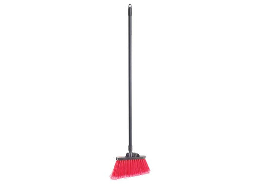 Winco BRAF-9R-H 48" Fiber Handle Medium Flagged Angled Broom