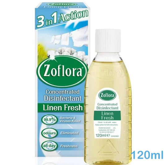 ZOFLORA - Concentrated Antibacterial Disinfectant - Linen Fresh 120ml