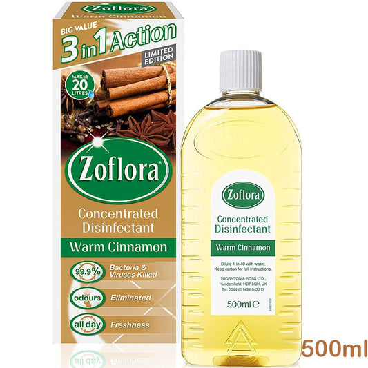 ZOFLORA - Concentrated Antibacterial Disinfectant - Warm Cinnamon 500ml